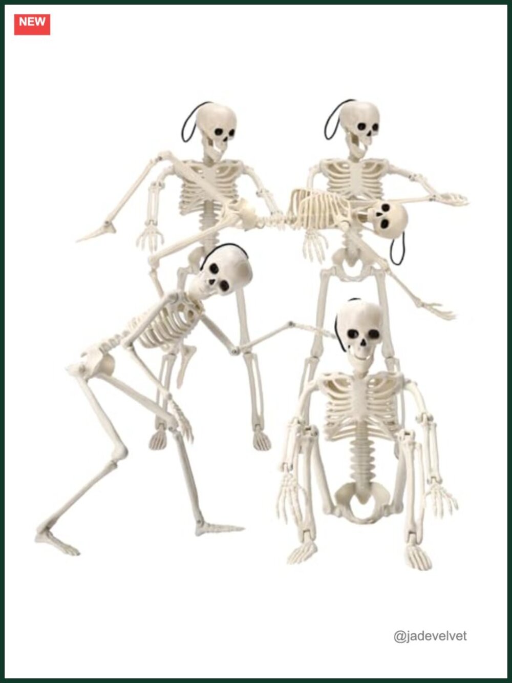 Halloween Skeleton Decorations 16 inch Posable Joints 5 Pack